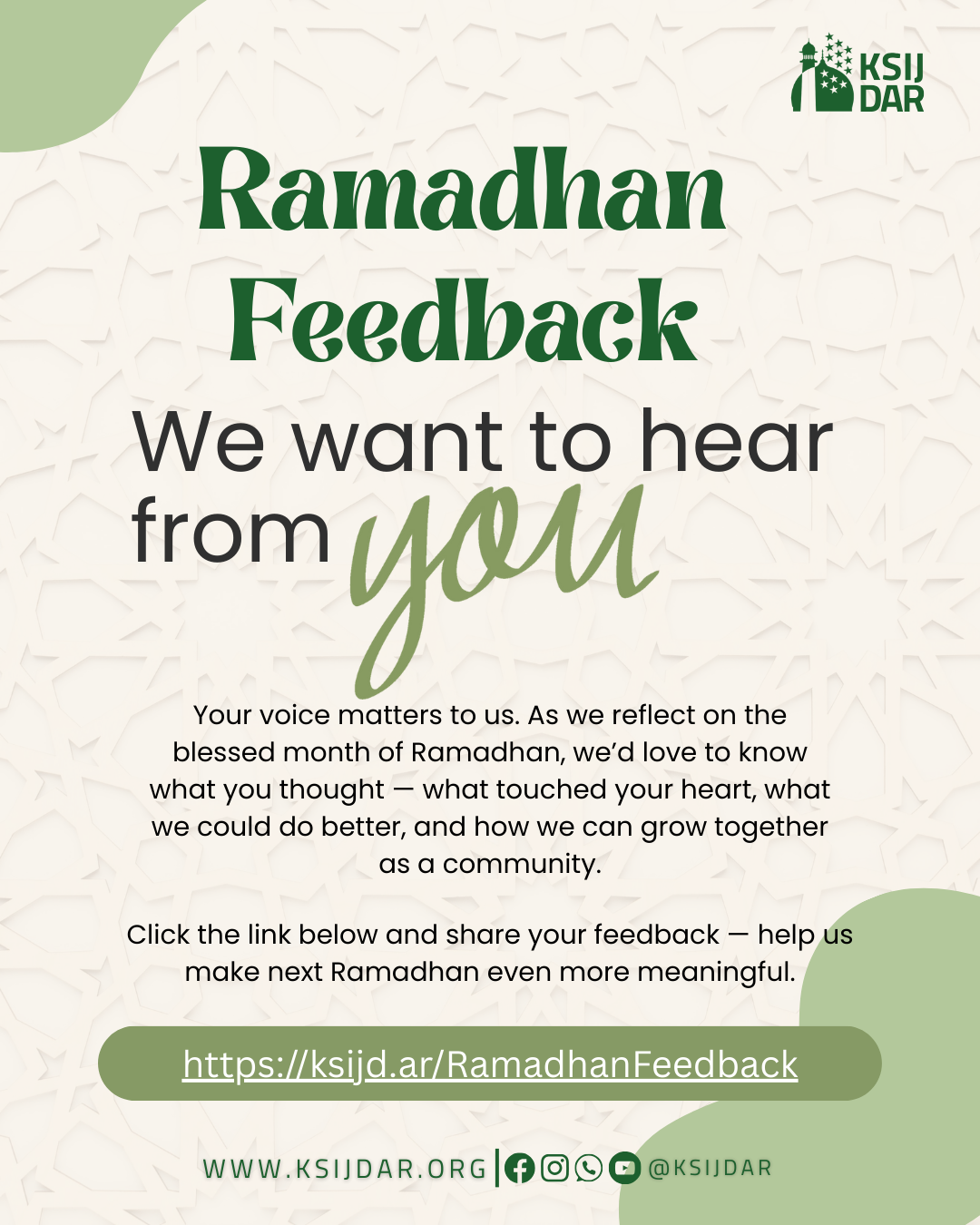 Ramadhan Feedback