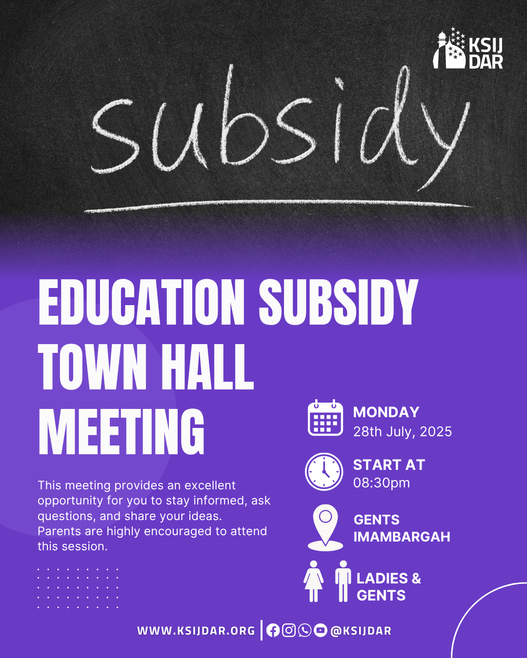 Education Subsidy Townhall Meeting