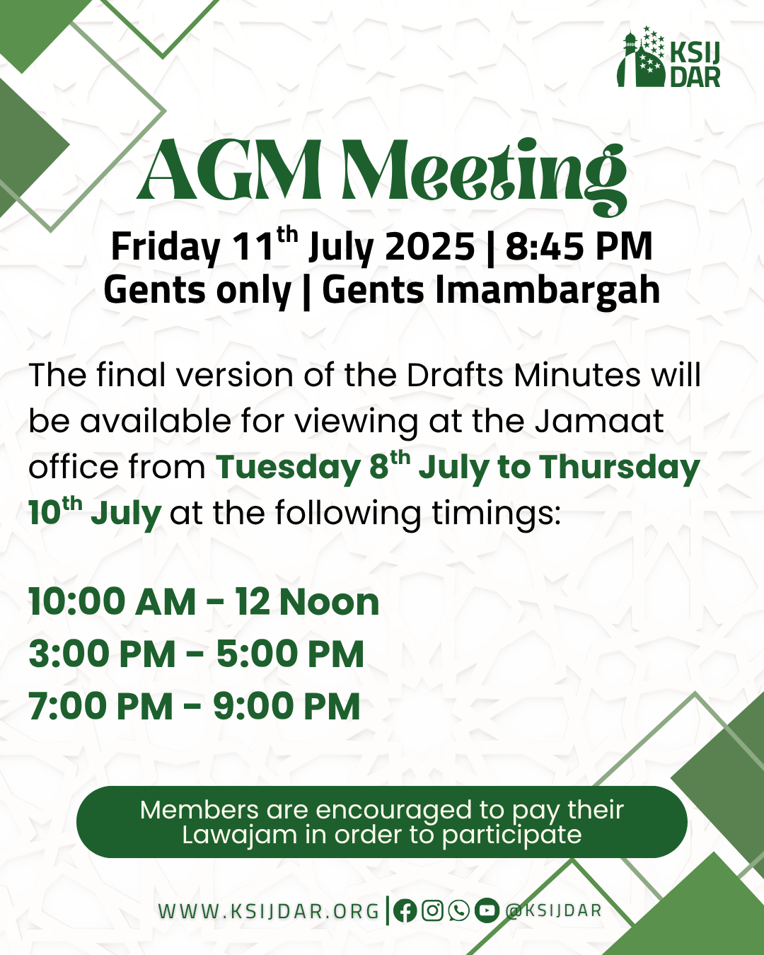 Annual General Meeting 11 July 2025
