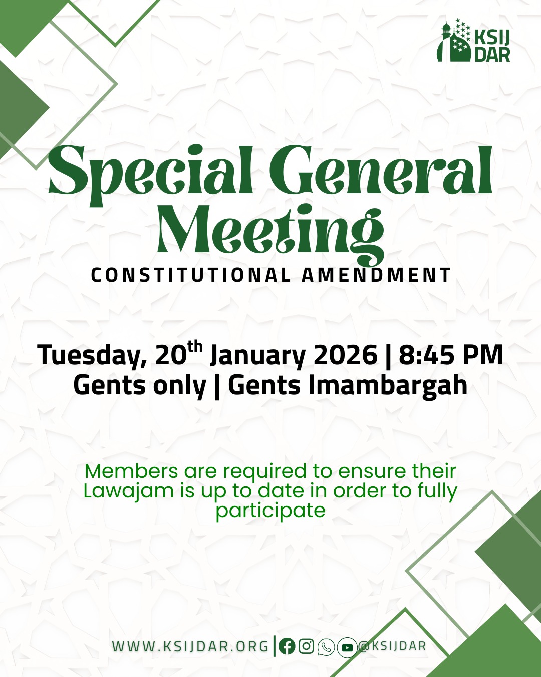 Special General Meeting